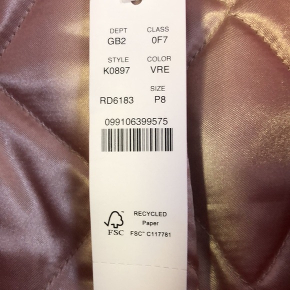 J. Crew Lodge Coat Italian Stadium Cloth Wool Size 8P Red NWT - Picture 5 of 5